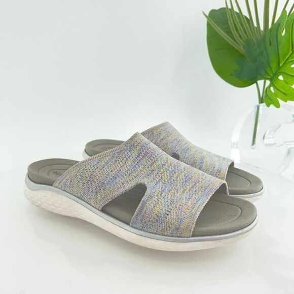 Remonte Jocelyn Sandal Women 41 10 Grey Knit Slide Wedge Comfort Slip on - Picture 1 of 9